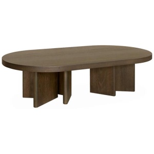 Roshan 1.3m Pill Shape Coffee Table - Caramel Oak by Interior Secrets - AfterPay Available