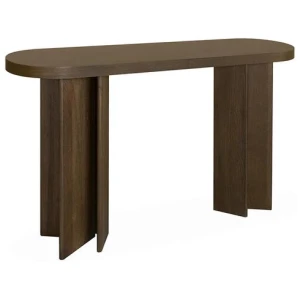 Roshan 1.3m Pill Shape Console Table - Caramel Oak by Interior Secrets - AfterPay Available