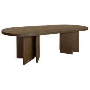 Roshan 2.4m Pill Shape Dining Table - Caramel Oak by Interior Secrets - AfterPay Available