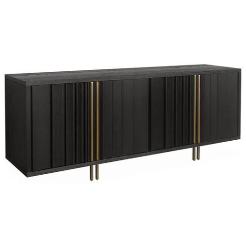 Roshan 2m Buffet Unit - Textured Espresso Black by Interior Secrets - AfterPay Available