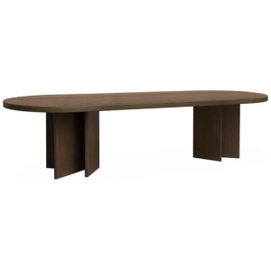 Roshan 3m Pill Shape Dining Table - Caramel Oak by Interior Secrets - AfterPay Available