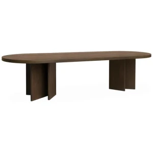 Roshan 3m Pill Shape Dining Table - Caramel Oak by Interior Secrets - AfterPay Available
