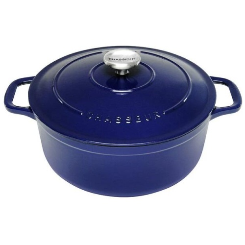 Round French Oven /6.3L French Size 28cm/6.3L in Blue by Chasseur