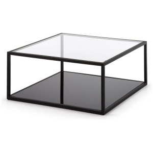 Rowan 80cm Square Glass Coffee Table - Black by Interior Secrets - AfterPay Available