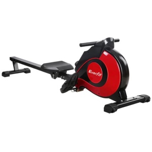 Rowing Machine Rower Magnetic Resistance Exercise Gym Home Cardio Red