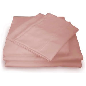 Royal Comfort 1000TC Hotel Grade Bamboo Cotton Sheets Pillowcases Set Ultrasoft - King - Blush
