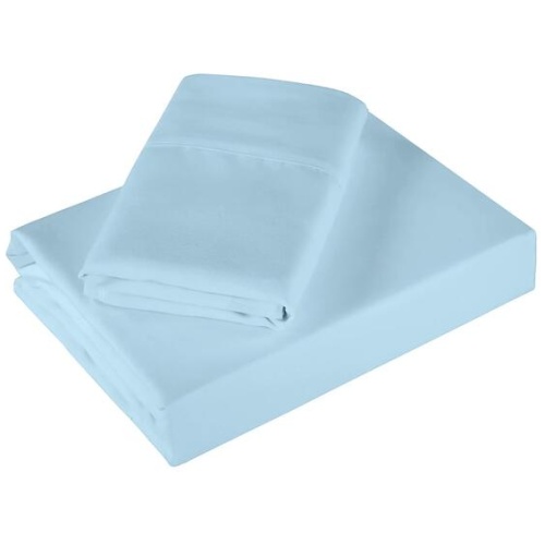 Royal Comfort 1200 Thread Count Sheet Set 4 Piece Ultra Soft Satin Weave Finish - King - Sky Blue