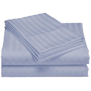 Royal Comfort 1200TC Quilt Cover Set Damask Cotton Blend Luxury Sateen Bedding - King - Blue Fog