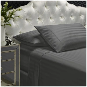 Royal Comfort 1200TC Sheet Set Damask Cotton Blend Ultra Soft Sateen Bedding - King - Charcoal Grey