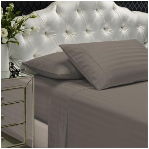 Royal Comfort 1200TC Sheet Set Damask Cotton Blend Ultra Soft Sateen Bedding - King - Pewter