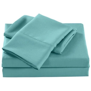 Royal Comfort 2000 Thread Count Bamboo Cooling Sheet Set Ultra Soft Bedding - King - Aqua