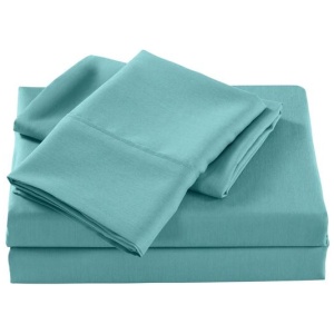 Royal Comfort 2000 Thread Count Bamboo Cooling Sheet Set Ultra Soft Bedding - Single - Aqua