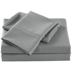 Royal Comfort 2000 Thread Count Bamboo Cooling Sheet Set Ultra Soft Bedding - Single - Mid Grey