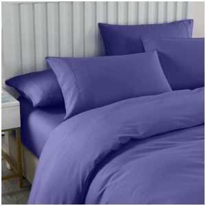 Royal Comfort 2000TC 6 Piece Bamboo Sheet & Quilt Cover Set Cooling Breathable - King - Royal Blue