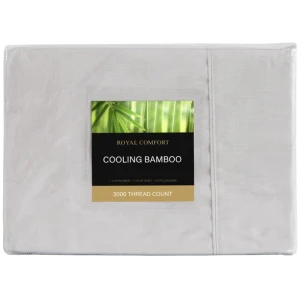 Royal Comfort 3000 Thread Count Bamboo Cooling Sheet Set - King - Mid Grey