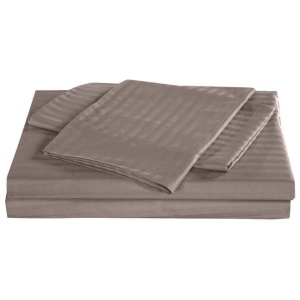 Royal Comfort Kensington 1200 Thread Count 100% Cotton Stripe Quilt Cover Set - King - Charcoal