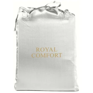 Royal Comfort Satin Sheet Set 3 Piece Fitted Sheet Pillowcase Soft - King - Silver