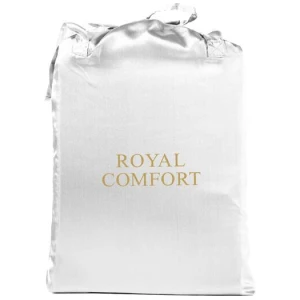 Royal Comfort Satin Sheet Set 4 Piece Fitted Flat Sheet Pillowcases - Queen - White