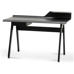Ruban Wooden Home Office Desk - Black by Interior Secrets - AfterPay Available