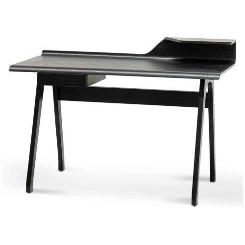 Ruban Wooden Home Office Desk - Black by Interior Secrets - AfterPay Available