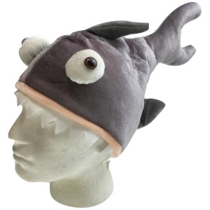 SHARK HAT Costume Accessory Fish Halloween Fancy Dress Up Party Cap Headgear