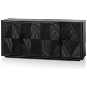 Saanvi 1.72m Wooden Buffet Unit - Full Black by Interior Secrets - AfterPay Available