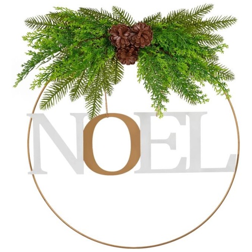 Santa's Helper Noel Christmas Wreath Charming Seasonal Touch 50CM