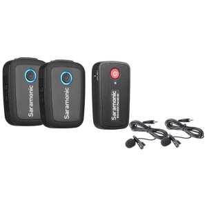 Saramonic Blink500 B2 2-Person Digital Camera-Mount Wireless Omni Lavalier Microphone System (RX+TX+TX)
