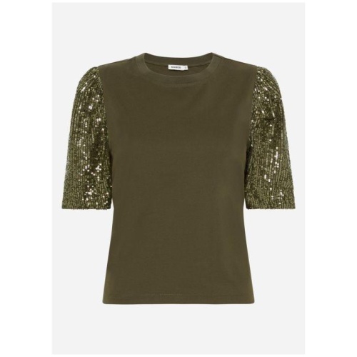 Sequin Sleeve Tee