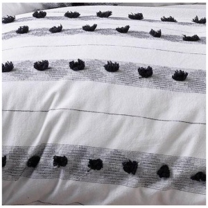 Serapian Black White Quilt Cover by Vintage Design Homeware King