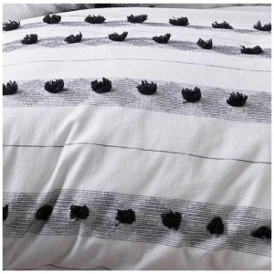 Serapian Black White Quilt Cover by Vintage Design Homeware King