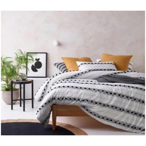 Serapian Black White Quilt Cover by Vintage Design Homeware Queen