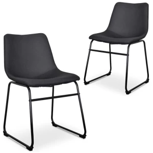 Set Of 2 - Darcy Fabric Dining Chair - Black by Interior Secrets - AfterPay Available