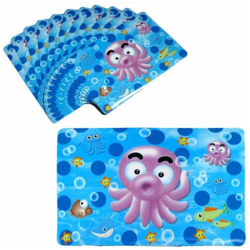 Set of 12 PVC Easy Care Placemats - Baby Octopus