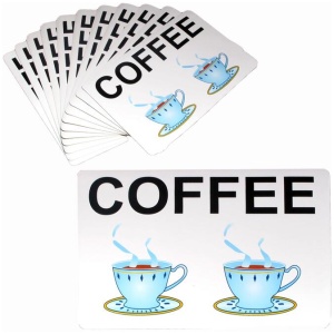 Set of 12 PVC Easy Care Placemats - Coffee