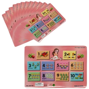Set of 12 PVC Easy Care Placemats - Counting Numbers