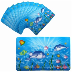 Set of 12 PVC Easy Care Placemats - Dolphin Love
