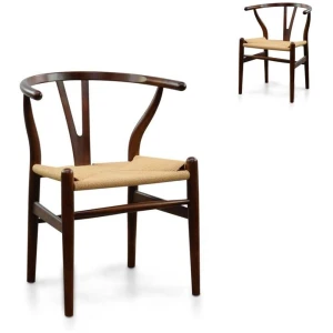 Set of 2 - Harper Wooden Dining Chair - Walnut by Interior Secrets - AfterPay Available