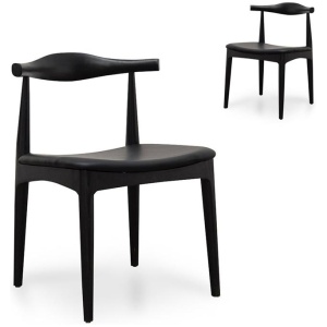 Set of 2 - Henrik Dining Chair - Full Black by Interior Secrets - AfterPay Available