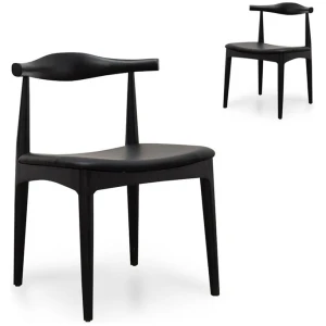 Set of 2 - Henrik Dining Chair - Full Black by Interior Secrets - AfterPay Available
