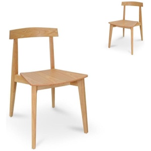 Set of 2 - Jira Wood Dining Chair - Natural by Interior Secrets - AfterPay Available