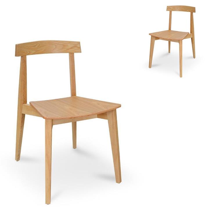 Set of 2 - Jira Wood Dining Chair - Natural by Interior Secrets - AfterPay Available