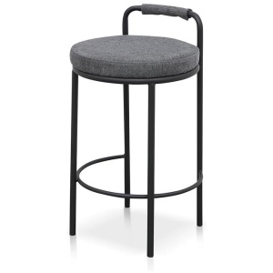 Set of 2 - Karimi 65cm Bar Stool - Charcoal Grey by Interior Secrets - AfterPay Available