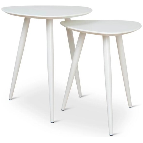 Set of 2 - Lauren Side Table - White by Interior Secrets - AfterPay Available