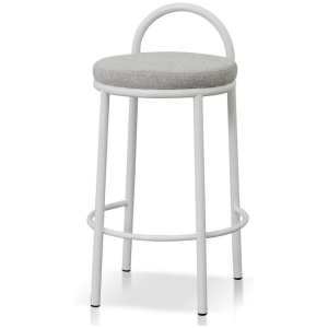 Set of 2 - Mclean 63cm White Frame Bar Stool - Coastal Light Grey by Interior Secrets - AfterPay Available