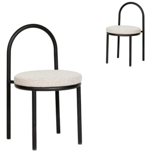 Set of 2 - Mclean Black Dining Chair - Clay Grey by Interior Secrets - AfterPay Available