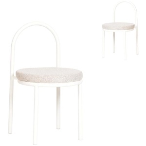Set of 2 - Mclean White Dining Chair - Clay Grey by Interior Secrets - AfterPay Available