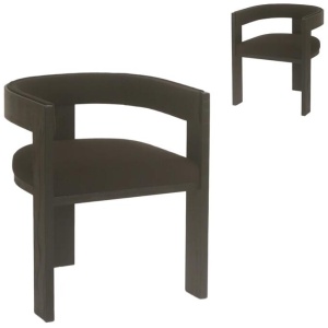 Set of 2 - Miles ELM Dining Chair - Full Black by Interior Secrets - AfterPay Available