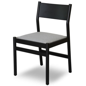 Set of 2 - Mirit Black Dining Chair - Moon Grey by Interior Secrets - AfterPay Available
