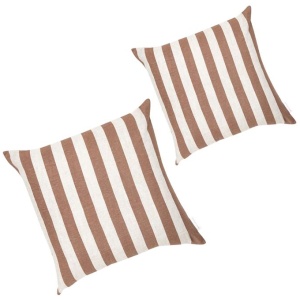 Set of 2 - Stripe 50cm Square Cushion - Hazel by Interior Secrets - AfterPay Available